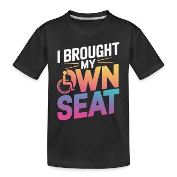 Wheelchair Wheelchair Disabled Humor - Kids' Premium Organic T-Shirt - black - Front