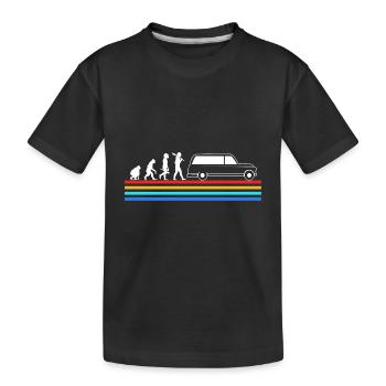 Funeral Undertaker Evolution - Kids' Premium Organic T-Shirt - black - Front
