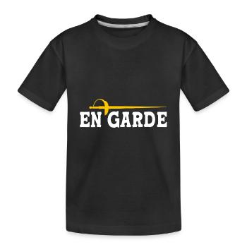 Fencing - Kids' Premium Organic T-Shirt - black - Front
