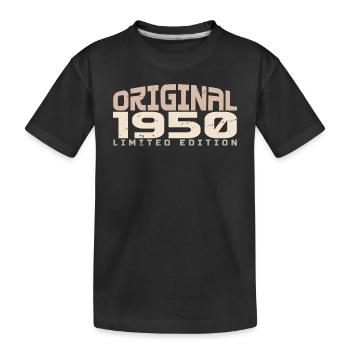 Vintage 1950s Limited Edition 1950's Birthday - Kids' Premium Organic T-Shirt - black - Front