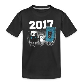 Vintage Née En 2017 Cadeau Anniversaire 2017 - T-shirt bio Premium Enfant - noir - Devant