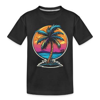 Paume rétro - T-shirt bio Premium Enfant - noir - Devant