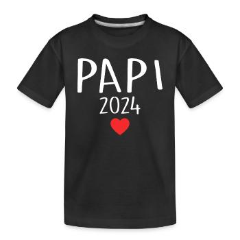 Dad - Daddy-to-be 2024 - Kids' Premium Organic T-Shirt - black - Front