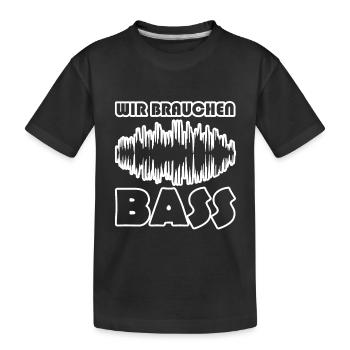 electro - Kinder Premium Bio T-Shirt - Schwarz - Vorne