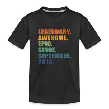 13e anniversaire, septembre 2010, 13e anniversaire - T-shirt bio Premium Enfant - noir - Devant