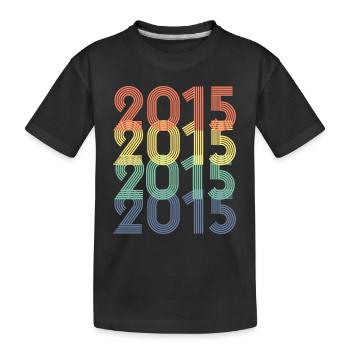 Cool Retro 2015, 8 Years Old, 8th Birthday Kids - Kids' Premium Organic T-Shirt - black - Front