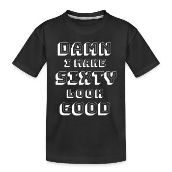 60th birthday - Kids' Premium Organic T-Shirt - black - Front