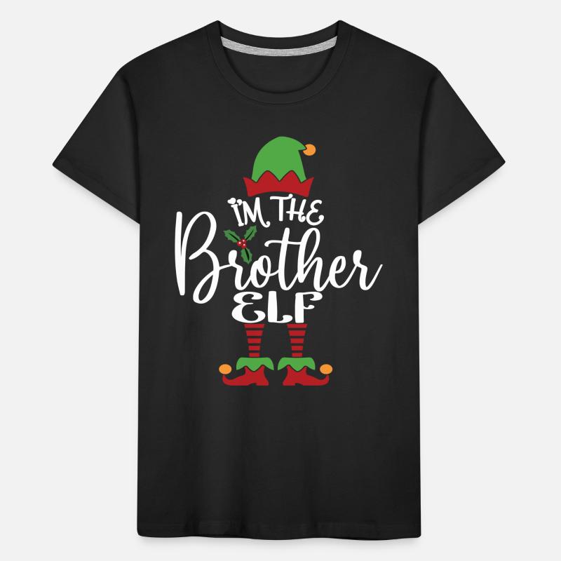 Bruder Elf süßes lustiges passendes Weihnachtskostüm Kinder Premium Bio T-Shirt