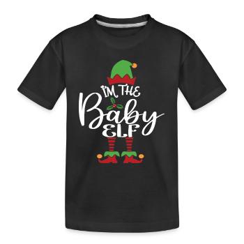 Bébé Elfe Mignon Drôle Costume de Noël assorti - T-shirt bio Premium Enfant - noir - Devant