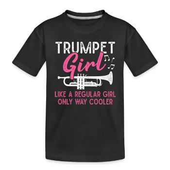 Trompette Girls Brass Band Orchestra Musicien - T-shirt bio Premium Enfant - noir - Devant