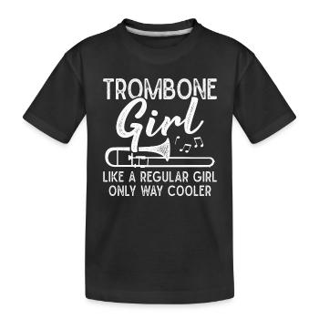Trombone Girls Brass Band Tromboniste - T-shirt bio Premium Enfant - noir - Devant