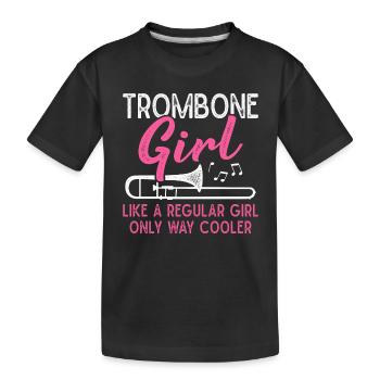 Trombone Girls Brass Band Tromboniste - T-shirt bio Premium Enfant - noir - Devant