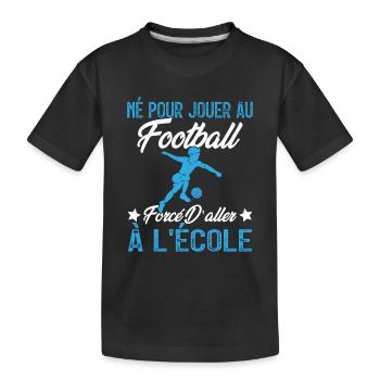 football joueur cadeau enfant homme garcon - T-shirt bio Premium Enfant - noir - Devant