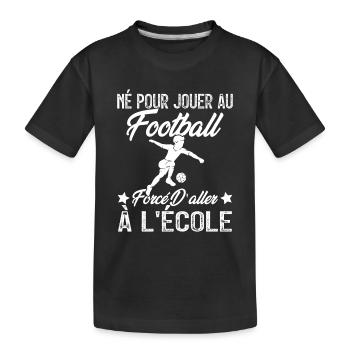 football joueur cadeau enfant homme garcon - T-shirt bio Premium Enfant - noir - Devant