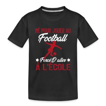 football joueur cadeau enfant homme garcon - T-shirt bio Premium Enfant - noir - Devant