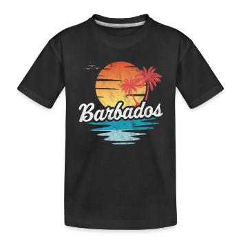 Barbados - Kids' Premium Organic T-Shirt - black - Front
