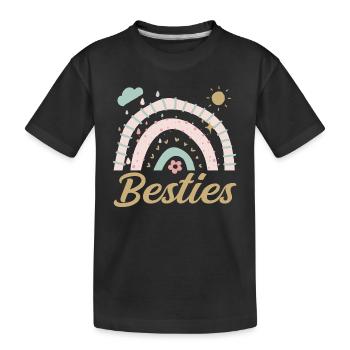 Besties - Kinder Premium Bio T-Shirt - Schwarz - Vorne