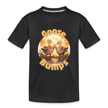 Lustige Gänse geben sich eine Faust Bump fist Spaß - Kinder Premium Bio T-Shirt - Schwarz - Vorne