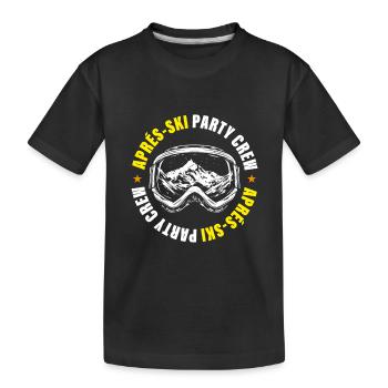 Après-ski Party Crew Vacances de ski Montagnes - T-shirt bio Premium Enfant - noir - Devant