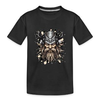 Casque tête de Viking Odin - T-shirt bio Premium Enfant - noir - Devant
