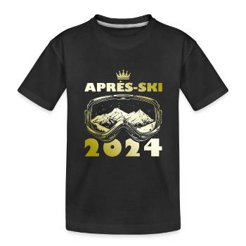 Vacances de ski après-ski 2024 - T-shirt bio Premium Enfant - noir - Devant