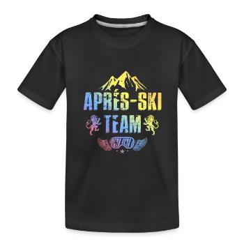 Après Ski Team Skiing Colorful - Kids' Premium Organic T-Shirt - black - Front