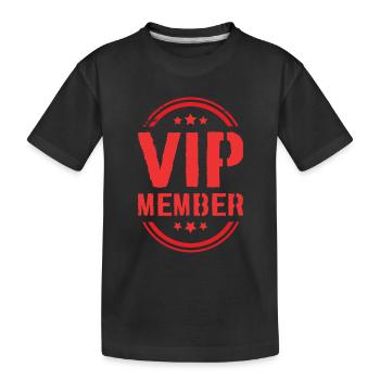 Vip Mitglied - Kinder Premium Bio T-Shirt - Schwarz - Vorne