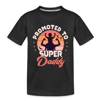 Superdaddy super daddy super dad - Kids' Premium Organic T-Shirt - black - Front