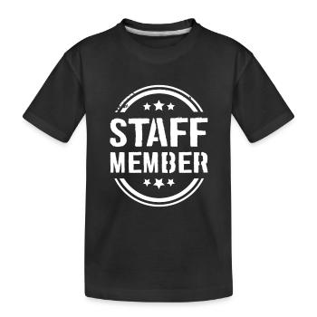 Membre du personnel - T-shirt bio Premium Enfant - noir - Devant