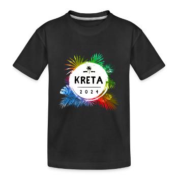Crète 2024 Coloré - T-shirt bio Premium Enfant - noir - Devant