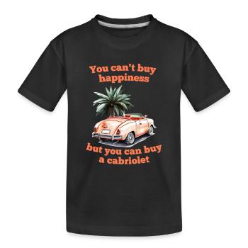 Dicton cabriolet : Le bonheur ne s’achète pas, mais - T-shirt bio Premium Enfant - noir - Devant