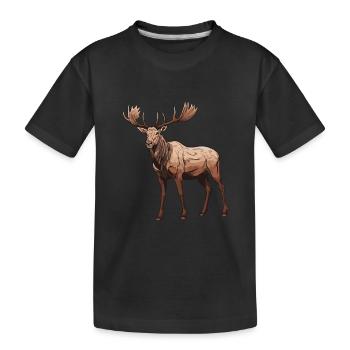 Animalier Orignal - T-shirt bio Premium Enfant - noir - Devant