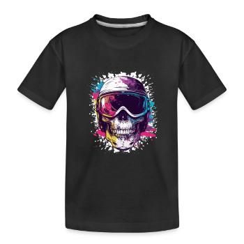 Ski Skull Lunettes de ski - T-shirt bio Premium Enfant - noir - Devant
