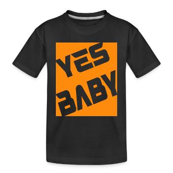 Yes Baby - Kinder Premium Bio T-Shirt - Schwarz - Vorne