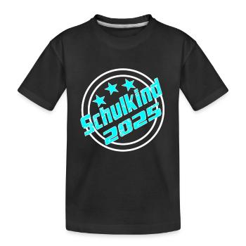 Schulkind 2025 Schulanfang Grundschule Kind - Kinder Premium Bio T-Shirt - Schwarz - Vorne