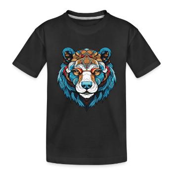 tête d’ours polaire ours polaire - T-shirt bio Premium Enfant - noir - Devant