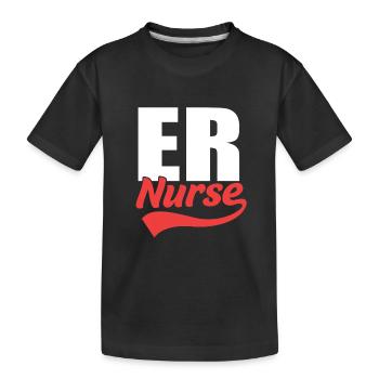 Notfall Krankenschwester Ambulanz - Kinder Premium Bio T-Shirt - Schwarz - Vorne