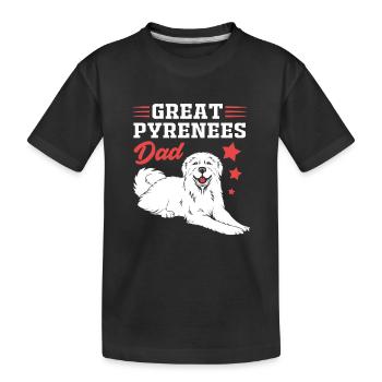 Chien des Pyrénées - T-shirt bio Premium Enfant - noir - Devant