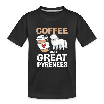 Chien des Pyrénées - T-shirt bio Premium Enfant - noir - Devant