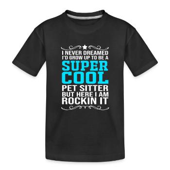 Pet Sitter Animaux Baby-sitter - T-shirt bio Premium Enfant - noir - Devant
