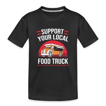 Snack Food Truck - Kids' Premium Organic T-Shirt - black - Front