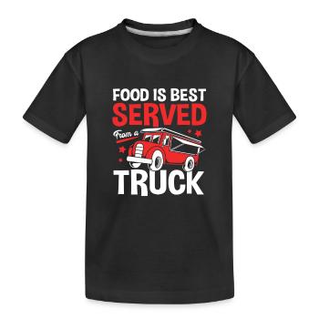 Snack Food Truck - Kids' Premium Organic T-Shirt - black - Front