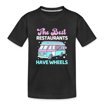 Snack Food Truck - Kids' Premium Organic T-Shirt - black - Front
