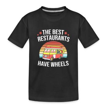 Snack Food Truck - Kids' Premium Organic T-Shirt - black - Front