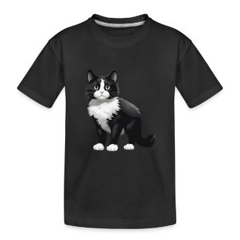 Chat mignon - T-shirt bio Premium Enfant - noir - Devant