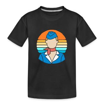 Hôtesse de l’air Hôtesse de l’air - T-shirt bio Premium Enfant - noir - Devant