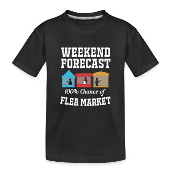 Flea market flea market - Kids' Premium Organic T-Shirt - black - Front