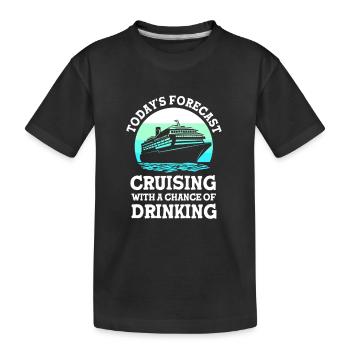 Bateau de croisière - T-shirt bio Premium Enfant - noir - Devant