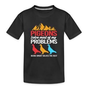 Pigeons Pigeon - T-shirt bio Premium Enfant - noir - Devant