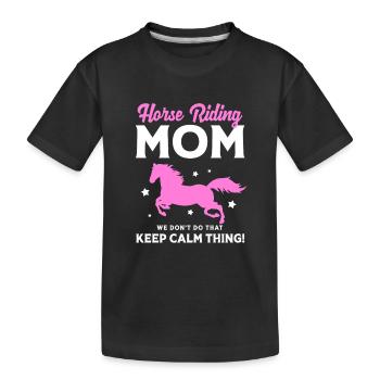 Course de chevaux maman maman - T-shirt bio Premium Enfant - noir - Devant